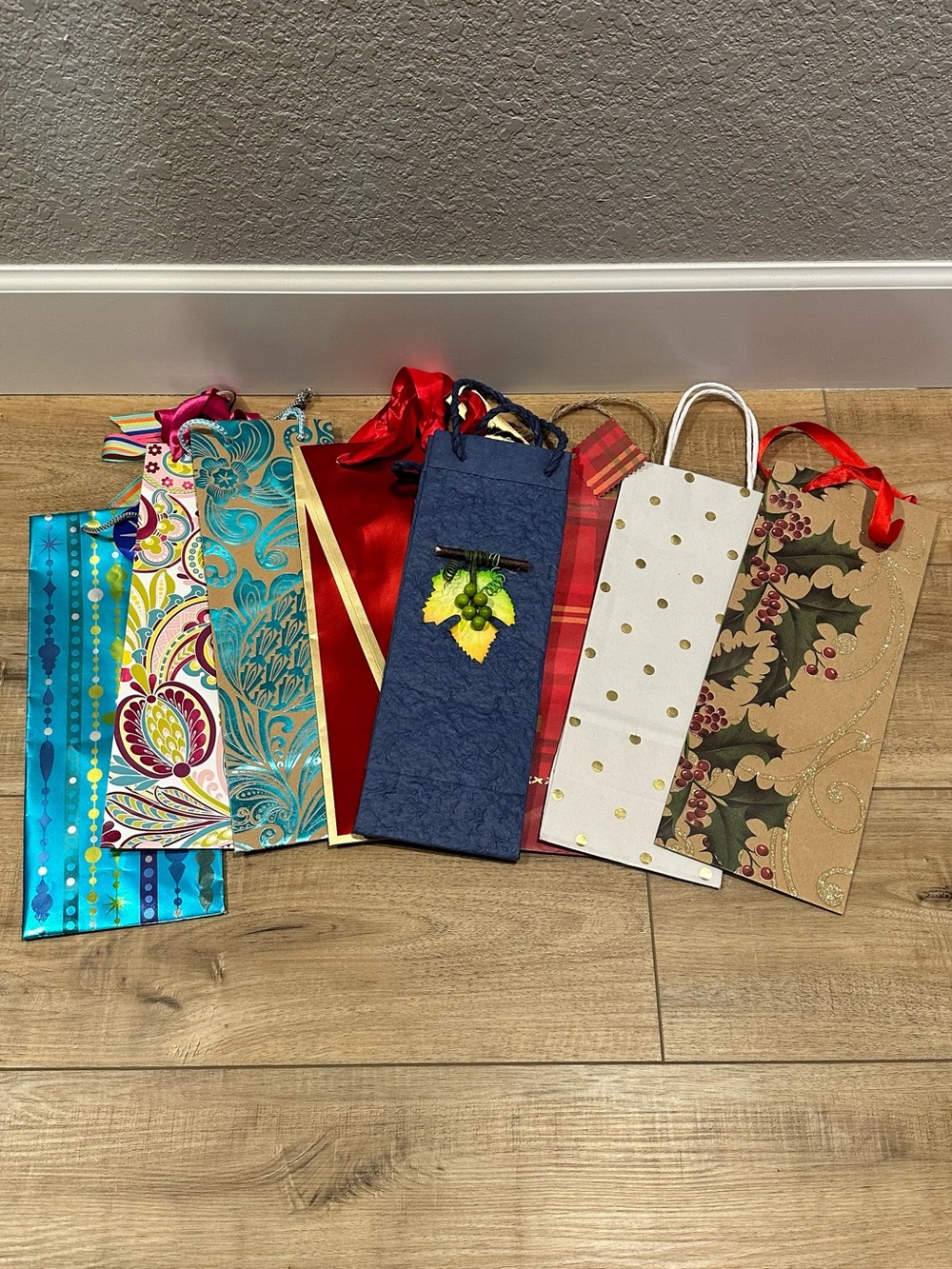 Assorted Wine Gift Bags - Set of 8